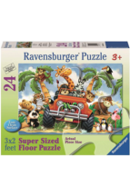 פאזל חיות על גלגולים