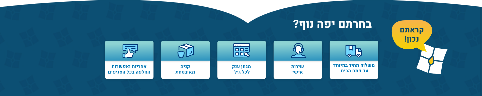 בחרתם יפה נוף? משלוח מהיר במיוחד, שירות אישי, מגוון ענק לכל גיל, קניה מאובטחת, אחריות ואפשרות החלפה