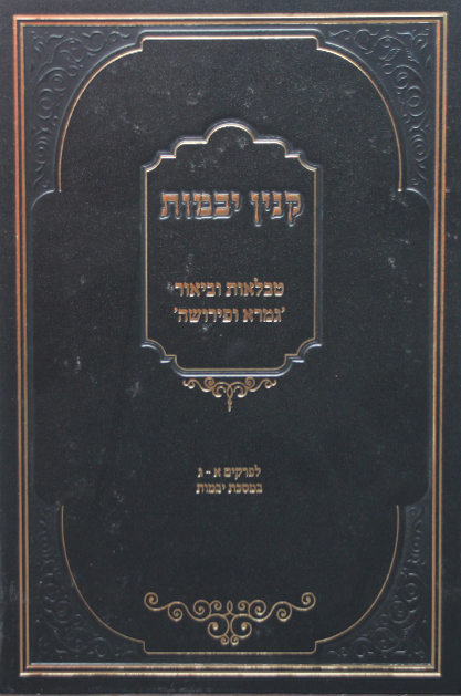 קנין יבמות – מס’ יבמות עם טבלאות וביאור גמרא ופירושה