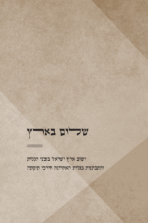 שלום בארץ כריכה שלום בארץ - ארץ ישראל ושנאת חינם